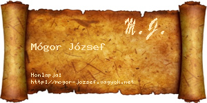 Mógor József névjegykártya