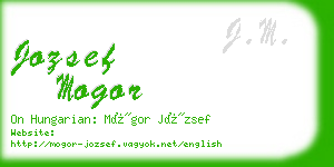 jozsef mogor business card